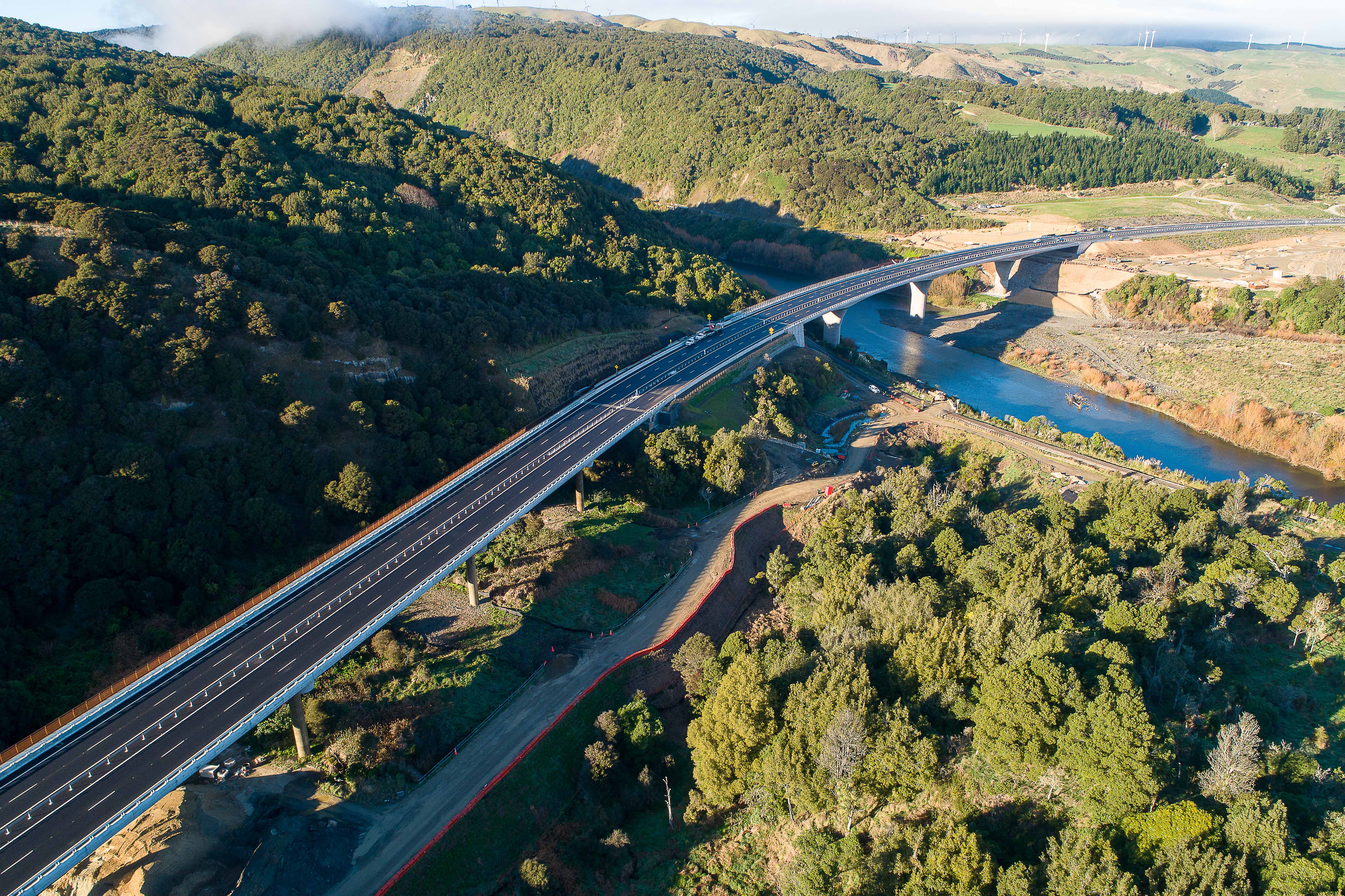 EcoViaduct (foreground) and Parahaki Bridge, June 2025.JPG