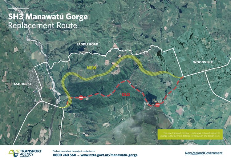 Preferred option for SH3 Manawatū Gorge replacement announced