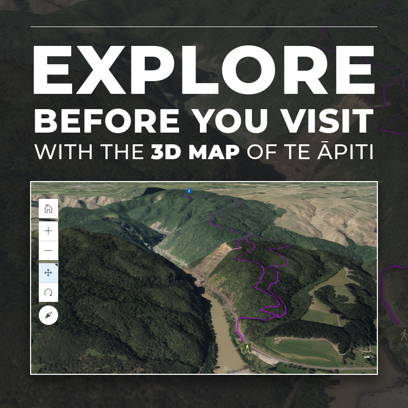 Explore before you visit te apiti - 3D Map