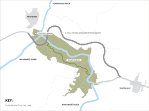 Map of Manawatū Gorge Track project area