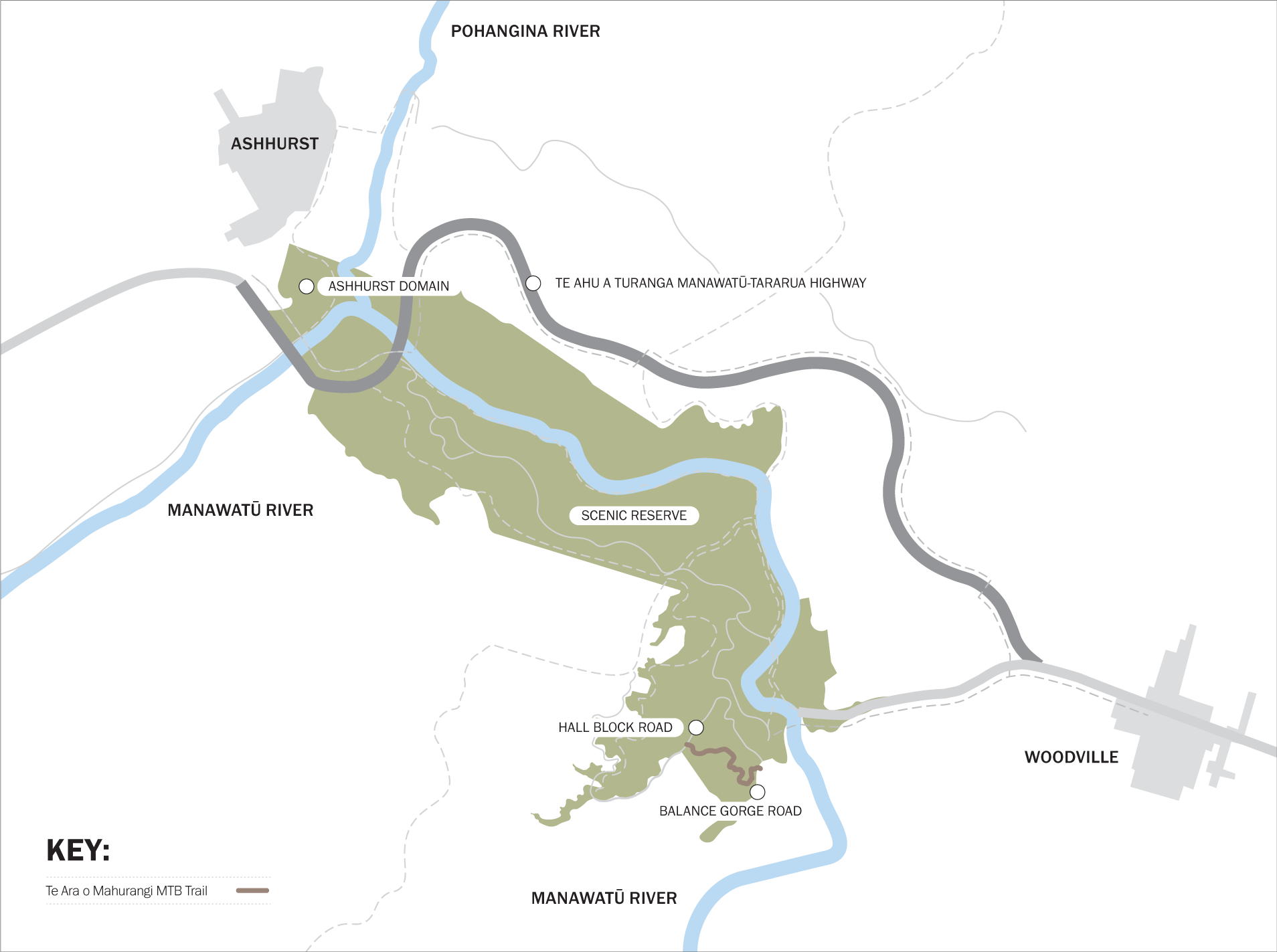 e3-map Map of Te Ara o Mahurangi Mountain Bike Trail project area