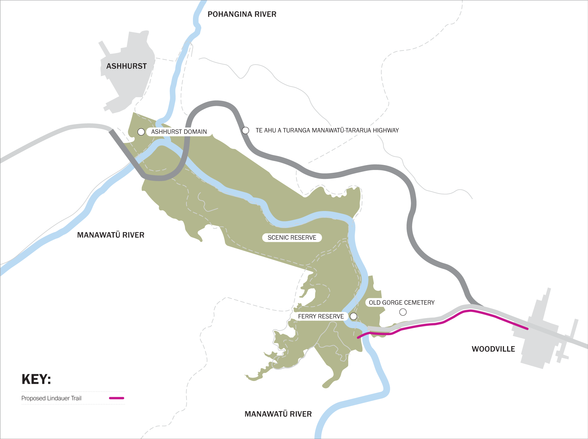 Map of proposed Lindauer Trail project area