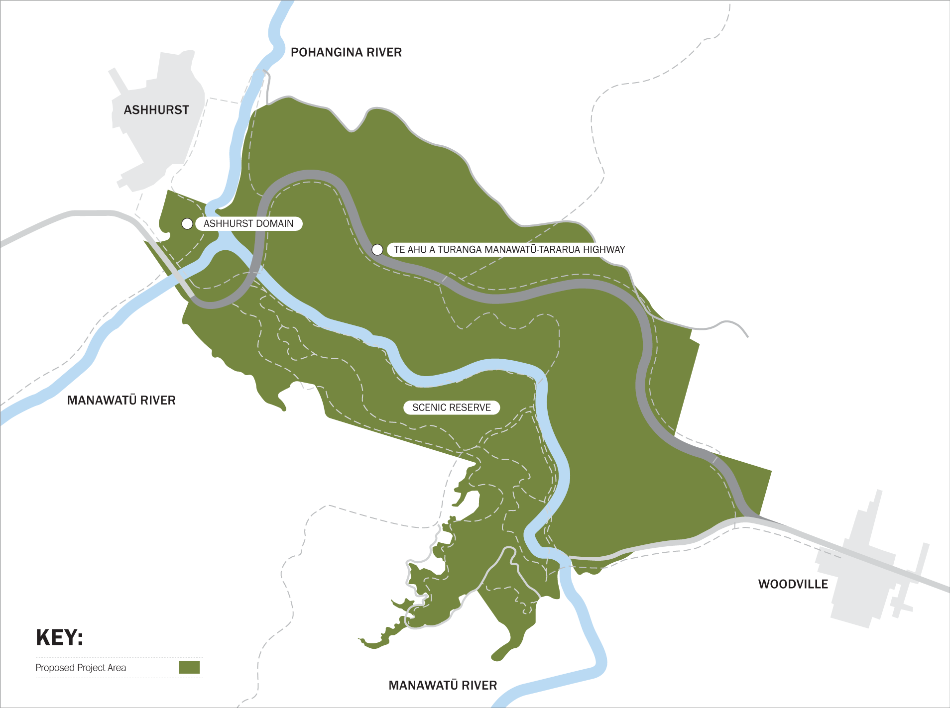 Map of proposed Rangitaane projects area