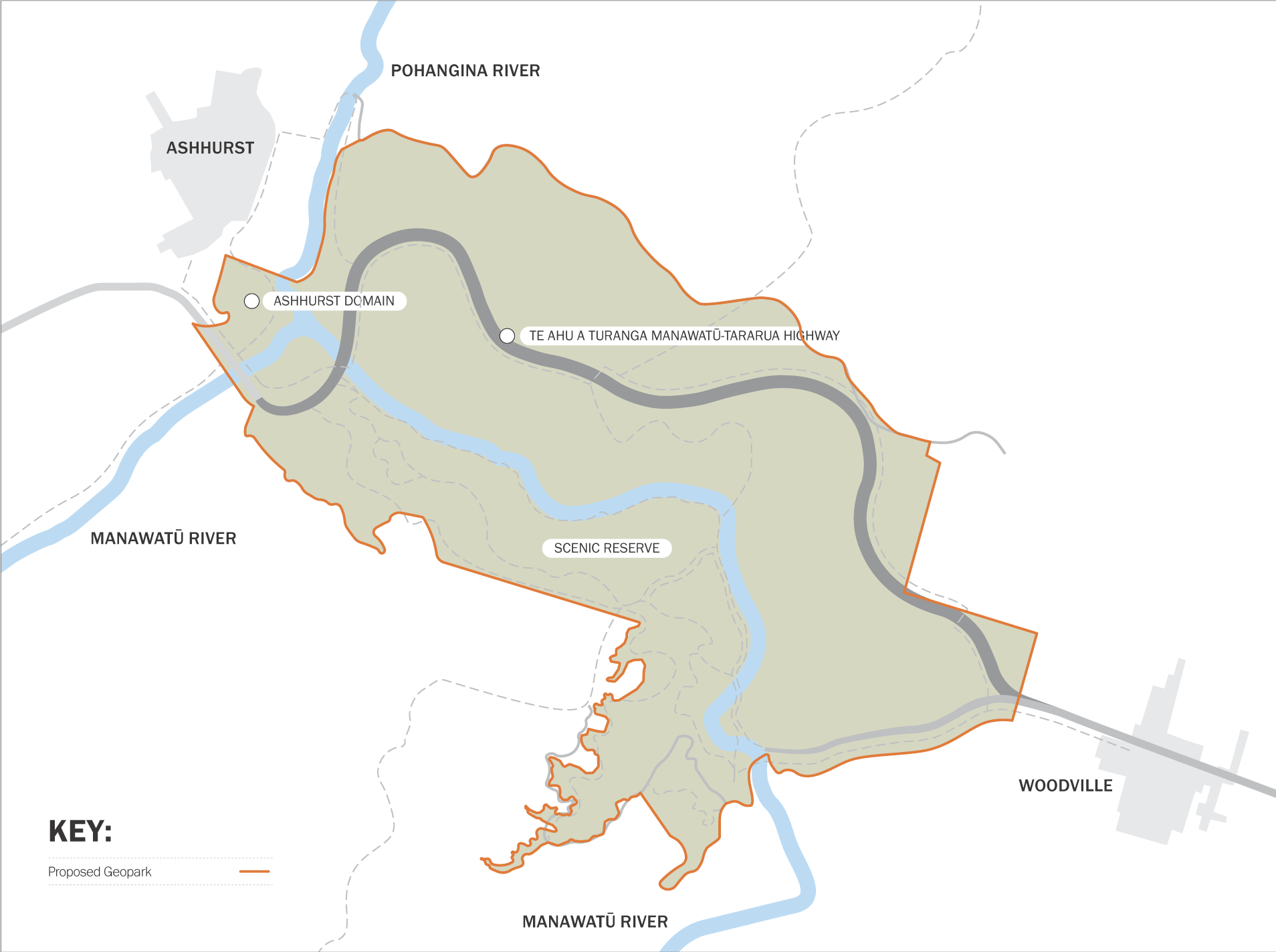 Map of proposed UNESCO Geopark project area